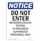 Signmission OSHA Notice Sign, 10" H, 7" W, Rigid Plastic, Do Not Enter Microbiological Testing Sign, Portrait OS-NS-P-710-V-11199 - alternate 1